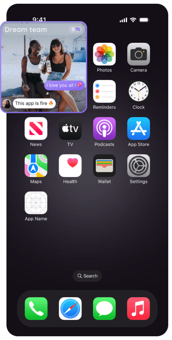 Capture d'écran de Private Widget